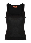 Missoni Metallic-threading Scoop-neck Tank Top In Black