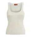 Missoni Metallic Knitted Tank Top In White