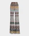 Missoni Striped Metallic-knit Trousers In Multi