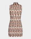 Missoni Minikleid Mit Stehkragen Aus Strukturierter Spitze In Multi