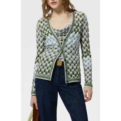 Missoni Metallic Lace Stitch Cardigan In Multi