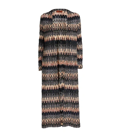 Missoni Metallic Longline Cardigan In Multi