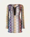Missoni Zigzag Metallic Open-knit Mini Dress