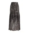 Missoni Patterned-jacquard Metallic-knit Midi Skirt In Gray