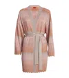 Missoni Zigzag Greek Pattern Cardigan And Belt In Multi