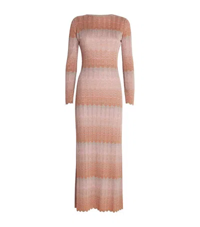 Missoni Metallic Scalloped Maxi Dress In Multi