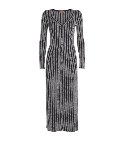 Missoni Metallic Sequinned Cardigan Dress In Black  