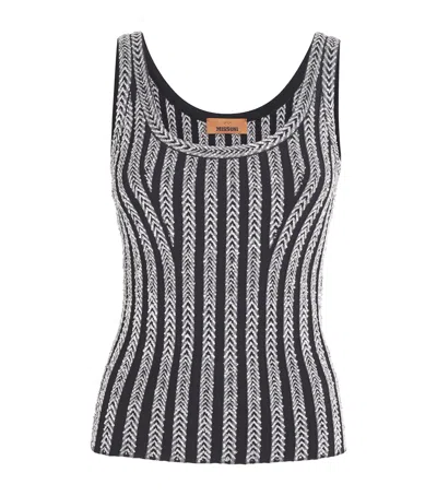 Missoni Sequin-embellished Ribbed-knit Tank In Printed