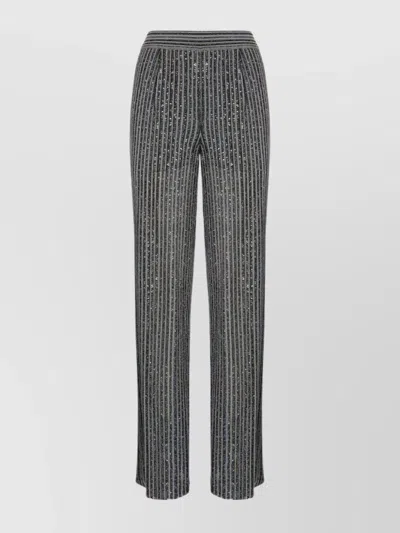 MISSONI METALLIC STRIPED WIDE-LEG TROUSERS