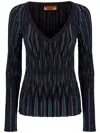 Missoni Metallic-threading Knitted Jumper In Black