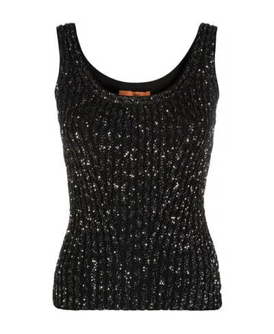 MISSONI METALLIC-THREADING RIBBED TANK TOP