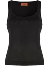 Missoni Metallic-threading Scoop-neck Tank Top In Black