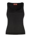 Missoni Metallic-threading Scoop-neck Tank Top In Black