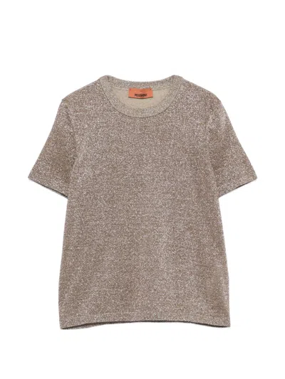Missoni Metallic Viscose Sweater In Gold