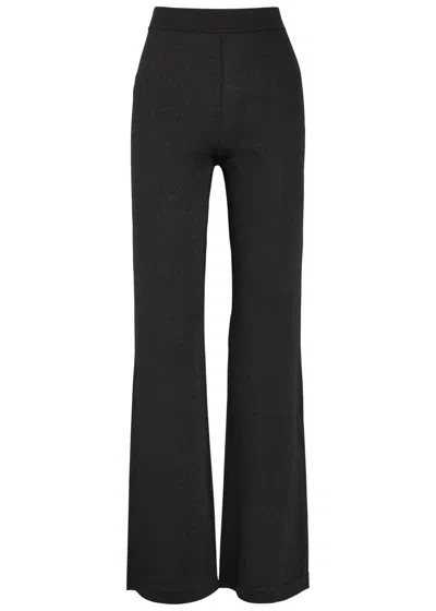 Missoni Metallic-weave Knitted Trousers In Black