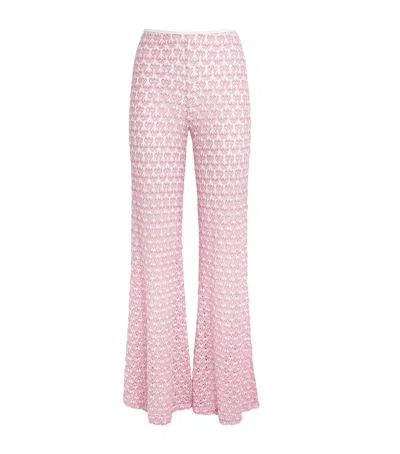Missoni Metallic Wide-leg Trousers In Pink