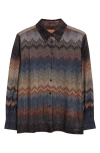 Missoni Metallic Zigzag Button-up Shirt In Multi