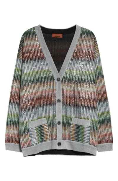 MISSONI MISSONI METALLIC ZIGZAG CARDIGAN