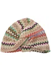 Missoni Metallic Zigzag-intarsia Knitted Head Wrap In Sand