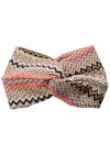 Missoni Metallic Zigzag-intarsia Knitted Headband In Multi