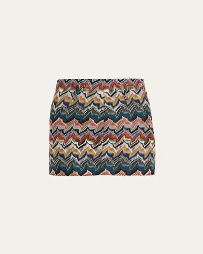 MISSONI METALLIC ZIGZAG MINI SKIRT