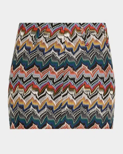 MISSONI METALLIC ZIGZAG MINI SKIRT
