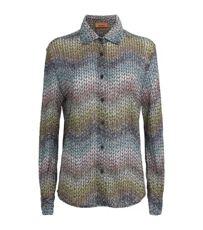Missoni Metallic Zigzag Shirt In Multi
