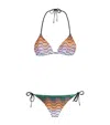 Missoni Metallic Zigzag Triangle Bikini In Multi