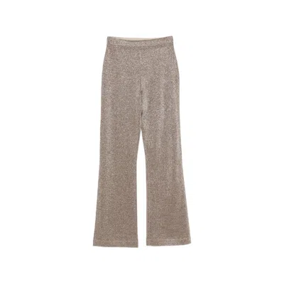Missoni Metallic-effect Trousers In Brown