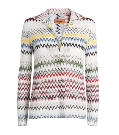 Missoni Micro-chevron Blouse In Multi