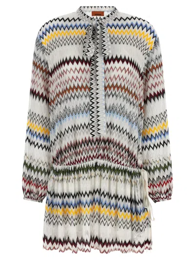 Missoni Micro Chevron Dress In Multi