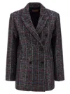 Missoni Micro Sequin Tartan Wool-blend Blazer In Multicolor