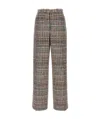 Missoni Cropped Trousers Viscose Blend Lamé Zig Zag In Gray