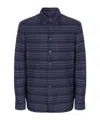 Missoni Chevron Pattern Long-sleeve Shirt With Pointed Collar In Blue