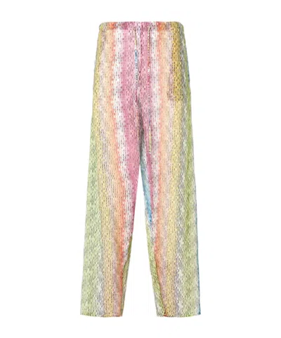 Missoni Microwave-print Trousers In Nude
