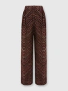 Missoni Mid-rise Tailored Pants With Zigzag Pattern In Brown