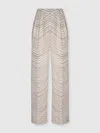 Missoni Mid-rise Tailored Pants With Zigzag Pattern In White