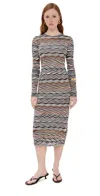 Missoni Midi Dress Beige And Brown Tones