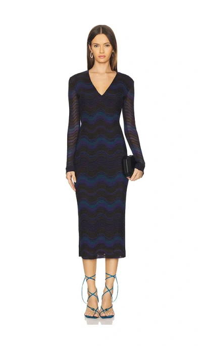 Missoni Midi Dress In Blue