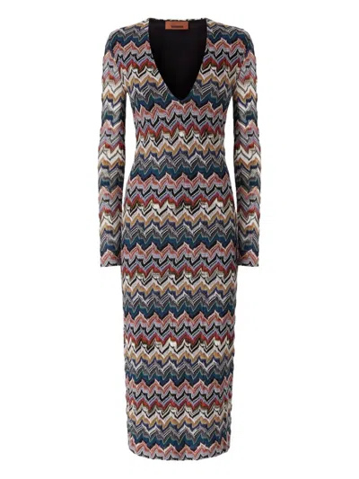 Missoni Midi Dress In Multi
