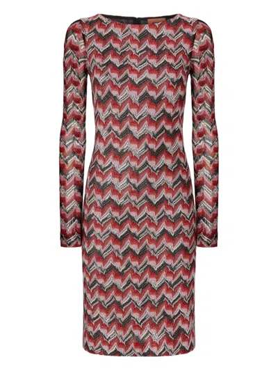MISSONI MIDI DRESS WITH CHEVRON PATTERN