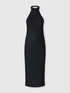 Missoni Midi Dress With Halter Neck In Black