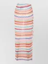 Missoni Midi Knee Length Skirt Drawstring Elastic Waistband In Multi