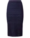 Missoni Midi Skirt In Chevron Wool And Viscose In Blue