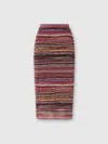 Missoni Midirock Aus Lamé-geprägter Viskose Mit Wellenmuster In Multicoloured