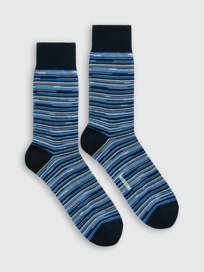 Missoni Mid-length Cotton-blend Socks In Blue