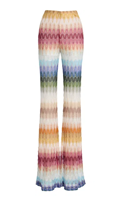 Missoni Mid-rise Flared Pants In Multi