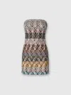 Missoni Strapless Embellished Mini Cocktail Dress In Multi
