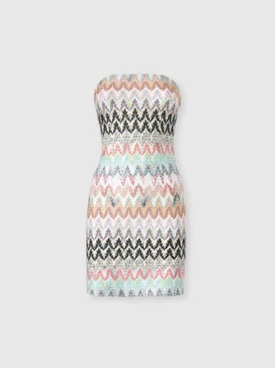 Missoni Mini Dress In Viscose And Cotton Lamé Lace Motif In Multi
