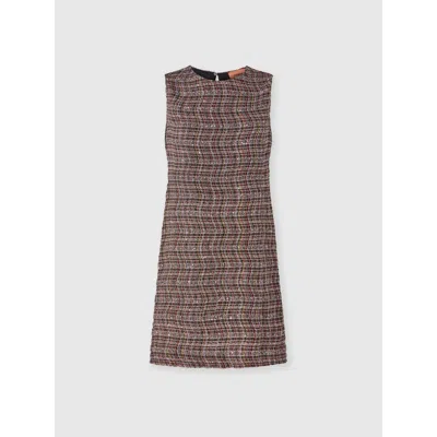 Missoni Mini Dress With Check Pattern In Brown